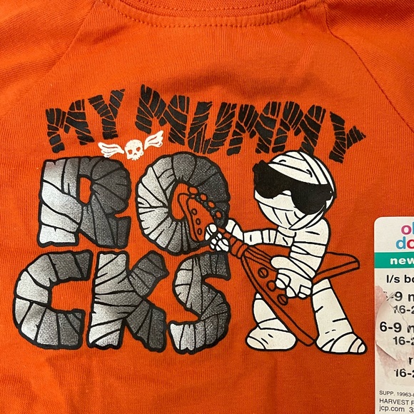 Okie-Dokie LS Bodysuit 6-9 months “My  Mummy Rocks” 100% Cotton NWT - Picture 3 of 4